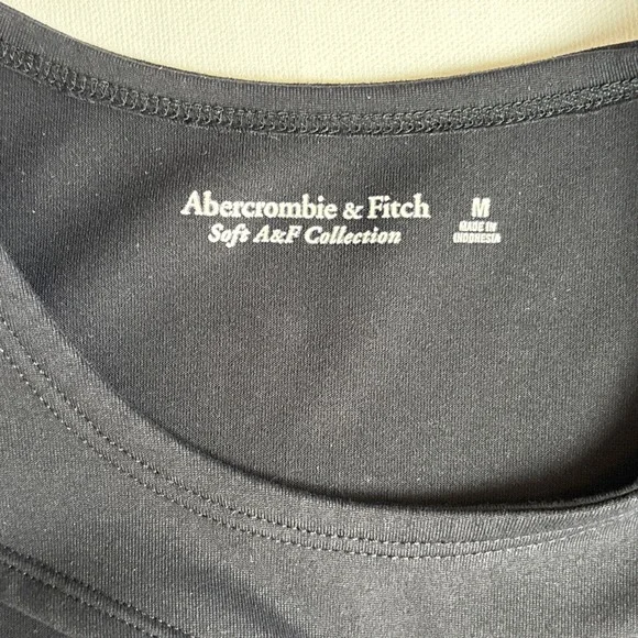 Abercrombie & Fitch Black Cutout Long Sleeve Crop Top Size M Whimsigoth - Picture 6 of 6